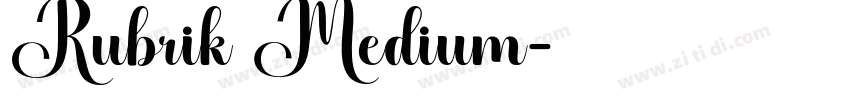 Rubrik Medium字体转换